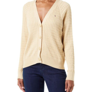 Tommy Hilfiger dámský béžový svetr WW0WW40673 XS