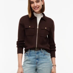 Tommy Hilfiger dámský tmavě hnědý svetr WW0WW51415-HJT M