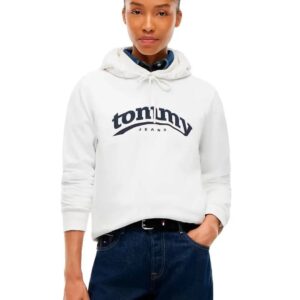 Tommy Jeans dámská bílá mikina DW0DW23289-YBL L
