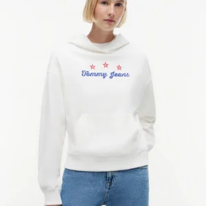 Tommy Jeans dámská bílá mikina DW0DW23484-YBL S