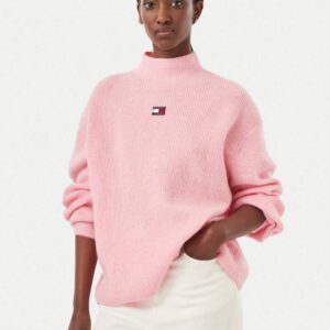 Tommy Jeans dámský růžový svetr DW0DW23349-TPF S