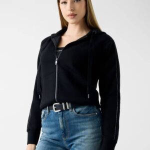 Guess dámská černá mikina W6YQ16K4354-JBLK L