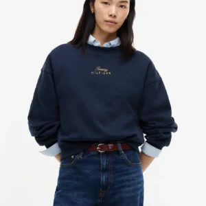 Tommy Hilfiger dámská tmavě modrá mikina WW0WW51724-DW6 M