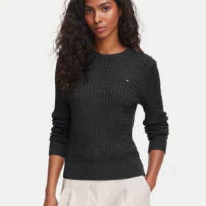 Tommy Hilfiger dámský tmavě šedý svetr WW0WW44993-P4E M